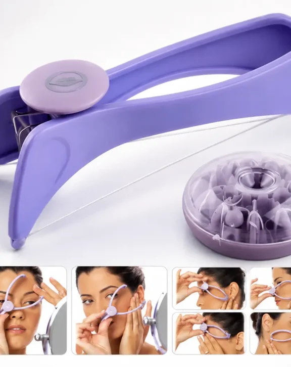 The Sildne Face & Body Hair Threading System is a simple and convenient tool for removing unwanted facial and body hair from the root. Its lightweight, ergonomic design makes traditional threading easier to control and ideal for areas such as the upper lip, chin, cheeks, jawline, and eyebrows. No batteries or electricity required—compact, reusable, and perfect for quick grooming at home or while traveling.